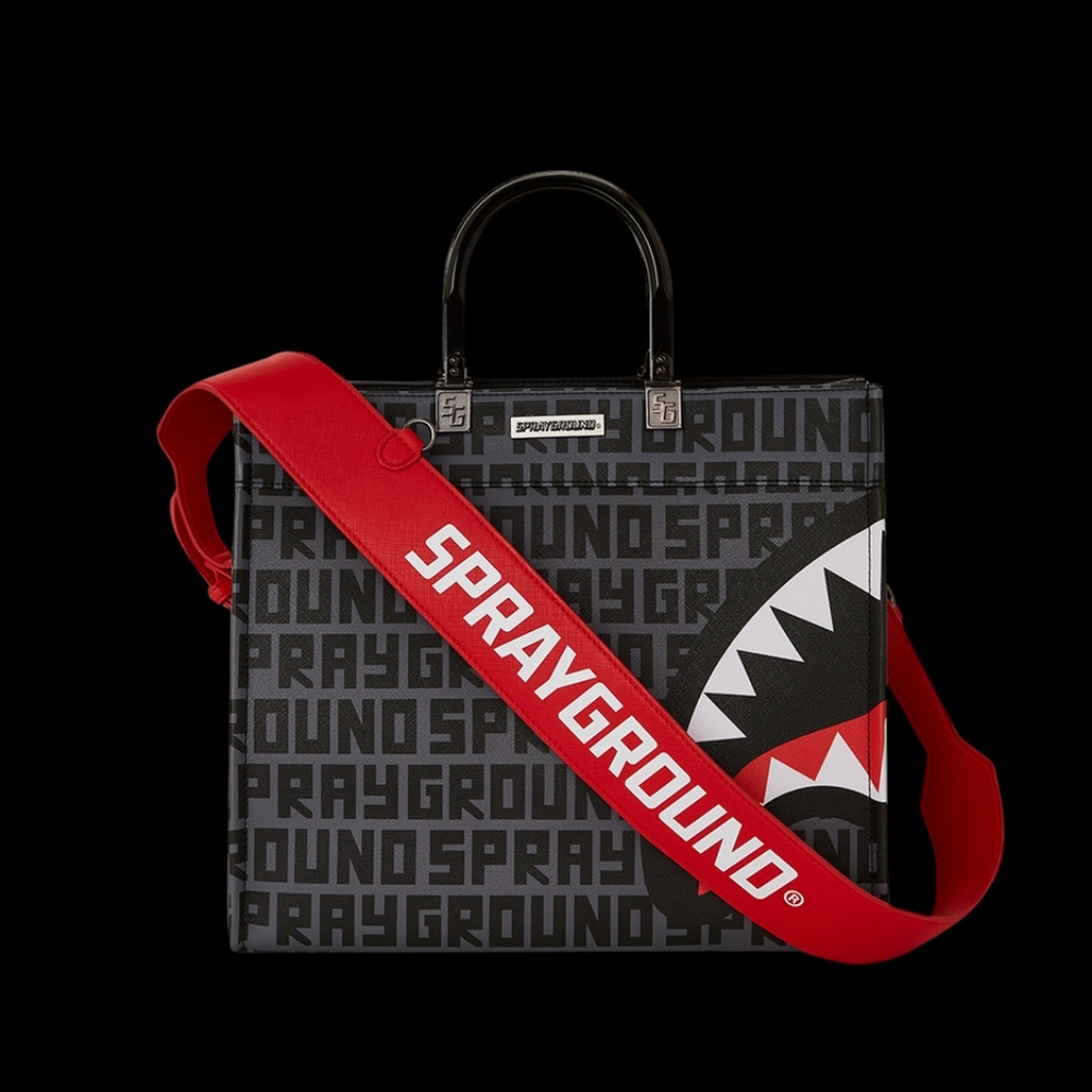 Sprayground sharkfinity stealth pilot tote purse